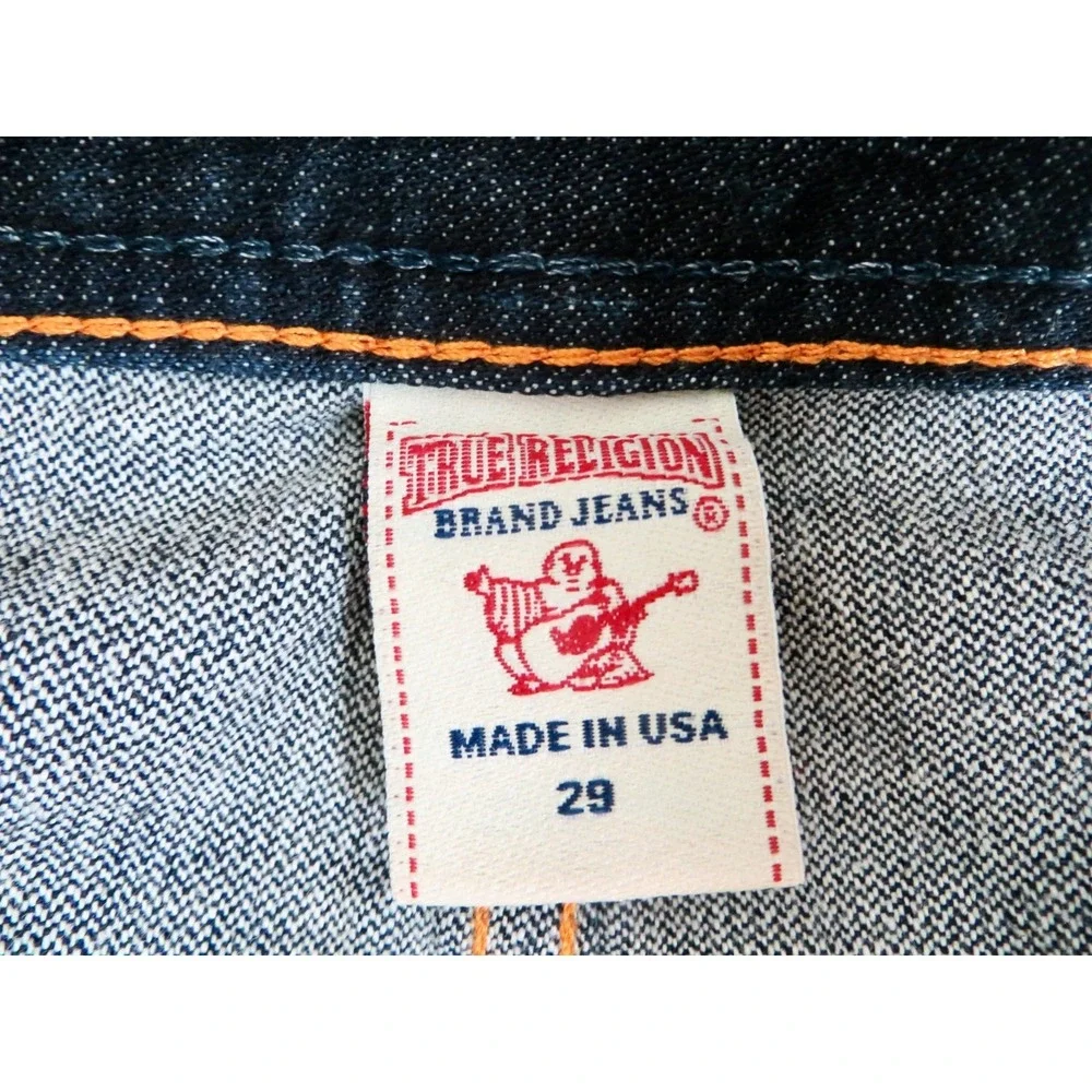 NEW! Vintage Y2K TRUE RELIGION Denim Jean Short Mini Skirt SZ 29